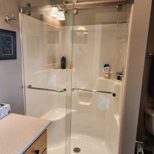 Cambridge Frameless Sliding Shower Door - Double Sliding System
