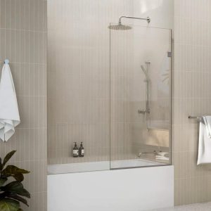 One Single Glass Shower Panel for Bathtub